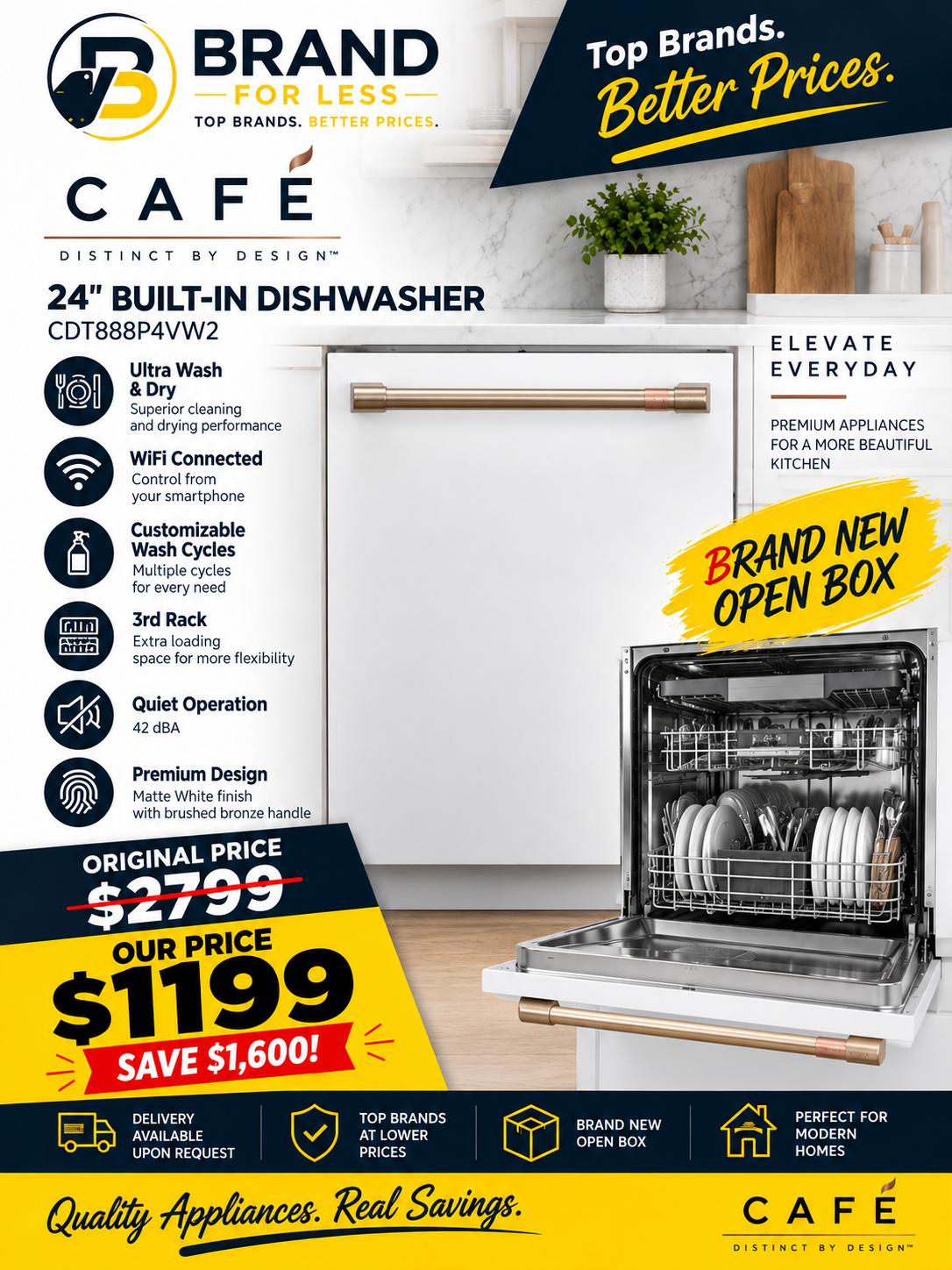 Café CDT888P4VW2 24 in. Built-In Dishwasher
