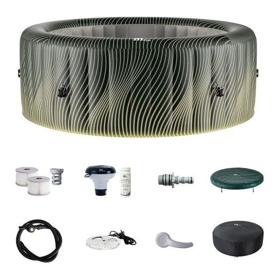 MSpa Meteor Round Bubble Jet Spa with LED Light Strip